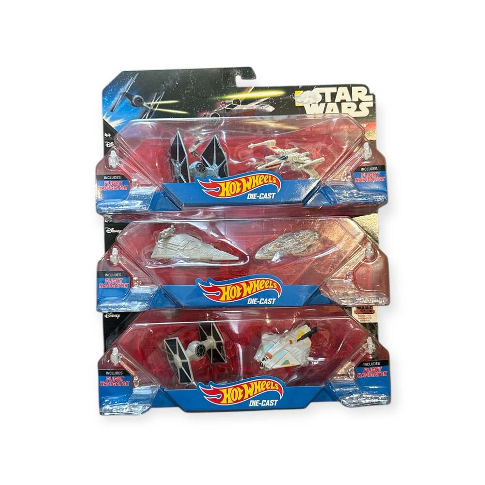 Star Wars Hot Wheels Die-Cast Starship 2-Packs Bundle - 3 Count